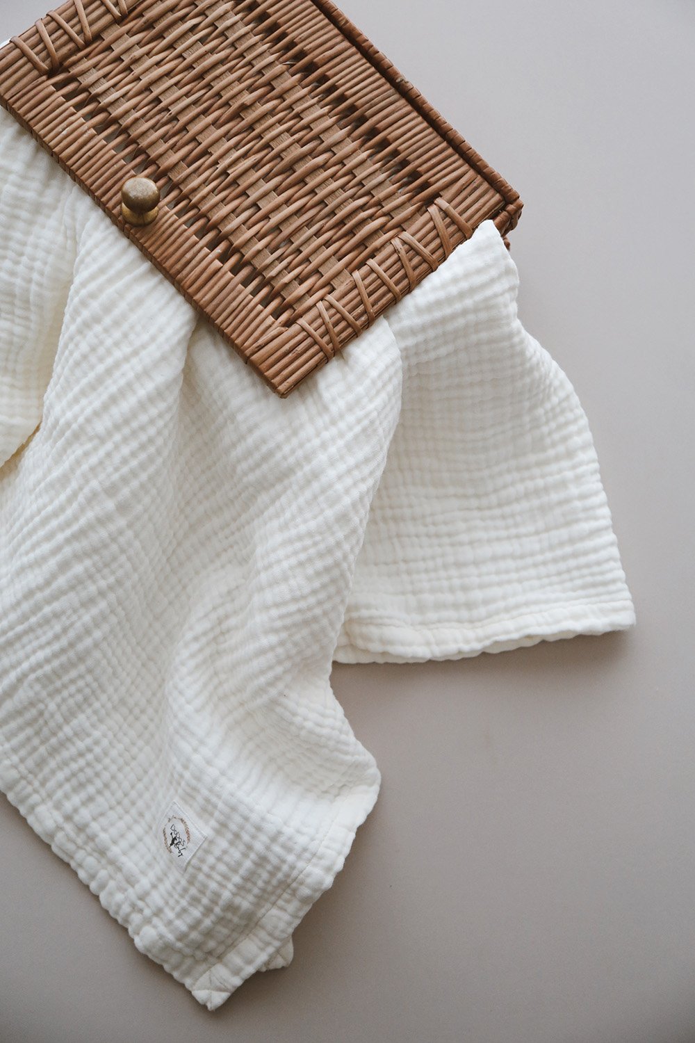 DoDo'S Baby-Dört Katli Ekru Renk Organi̇k Müsli̇n Örtü-Yatak Örtüsü-1-Milagron.com