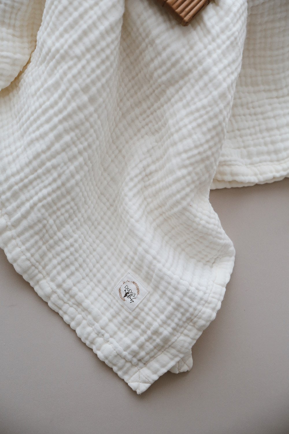 DoDo'S Baby-Dört Katli Ekru Renk Organi̇k Müsli̇n Örtü-Yatak Örtüsü-2-Milagron.com