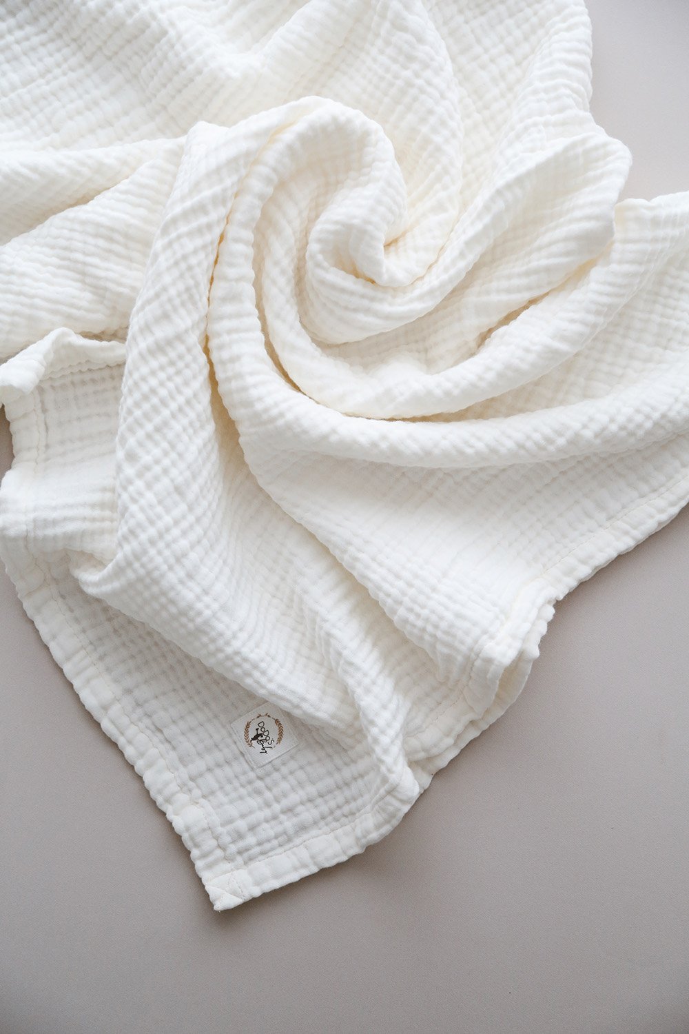 DoDo'S Baby-Dört Katli Ekru Renk Organi̇k Müsli̇n Örtü-Yatak Örtüsü-4-Milagron.com