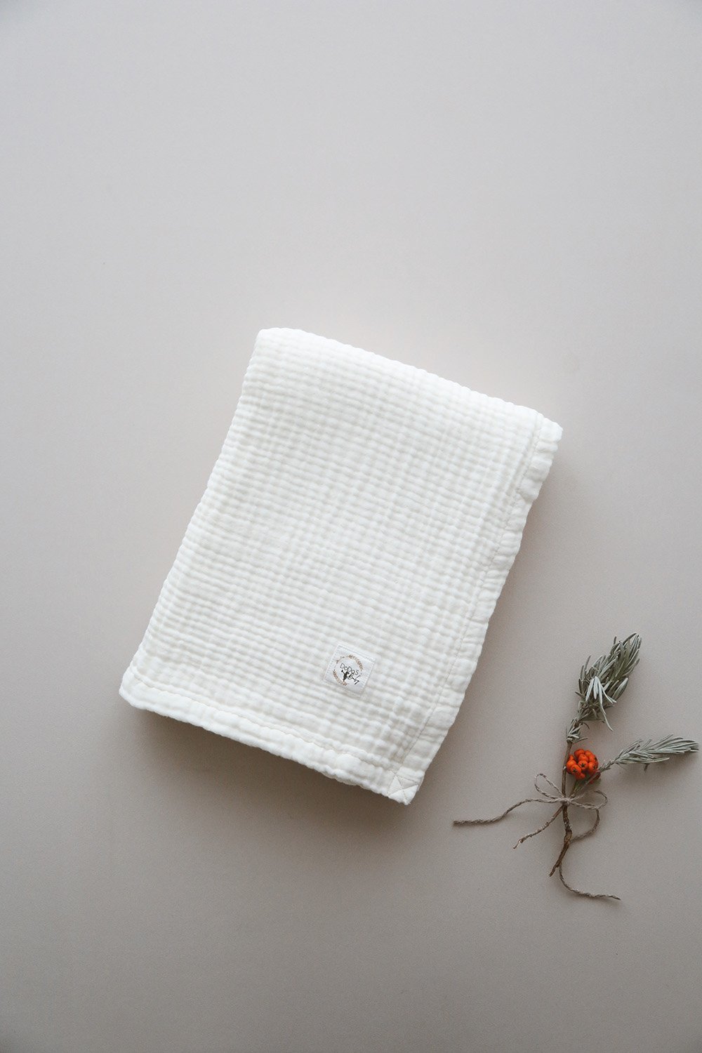 DoDo'S Baby-Dört Katli Ekru Renk Organi̇k Müsli̇n Örtü-Yatak Örtüsü-5-Milagron.com