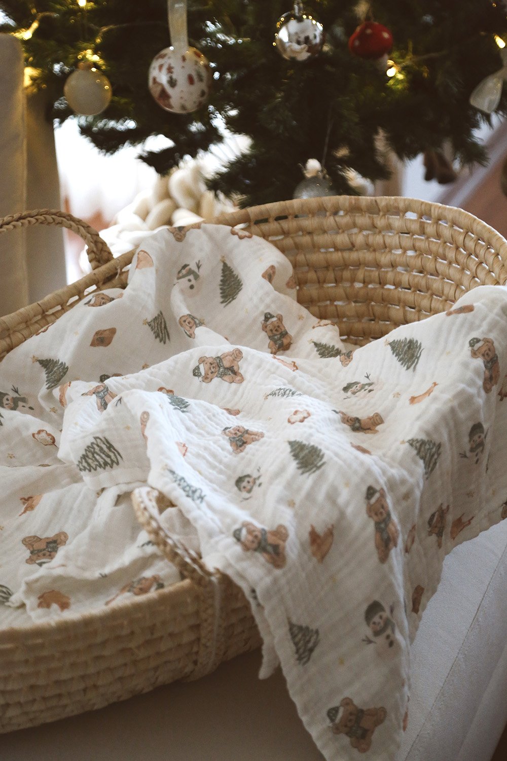 DoDo'S Baby-Dört Katli Ve İki̇ Katli Yilbaşi Özel Koleksi̇yon Noel Temali Organi̇k Bebek Müsli̇n Örtü-Yatak Örtüsü-5-Milagron.com