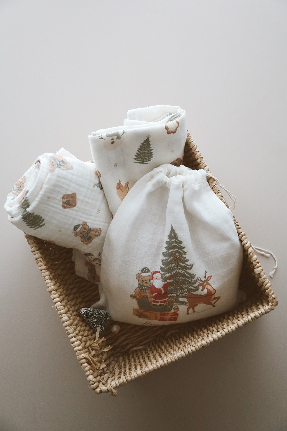 DoDo'S Baby-Dört Katli Ve İki̇ Katli Yilbaşi Özel Koleksi̇yon Noel Temali Organi̇k Bebek Müsli̇n Örtü-Yatak Örtüsü-7-Milagron.com