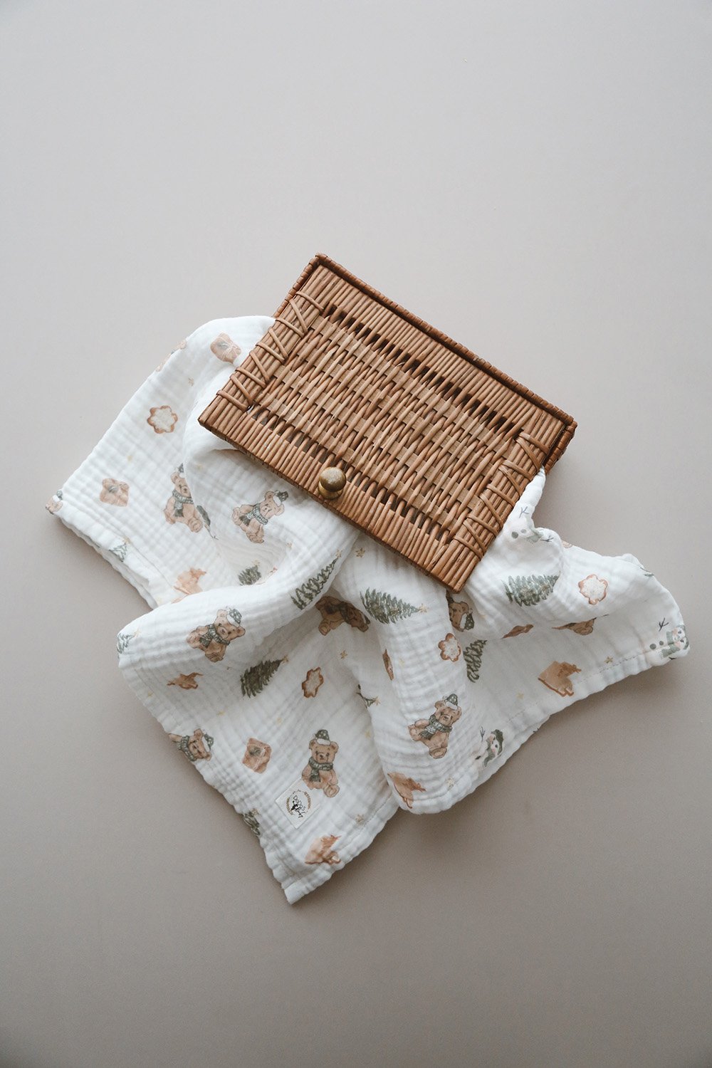 DoDo'S Baby-Dört Katli Yilbaşi Özel Koleksi̇yon Noel Temali Organi̇k Müsli̇n Örtü-Yatak Örtüsü-1-Milagron.com