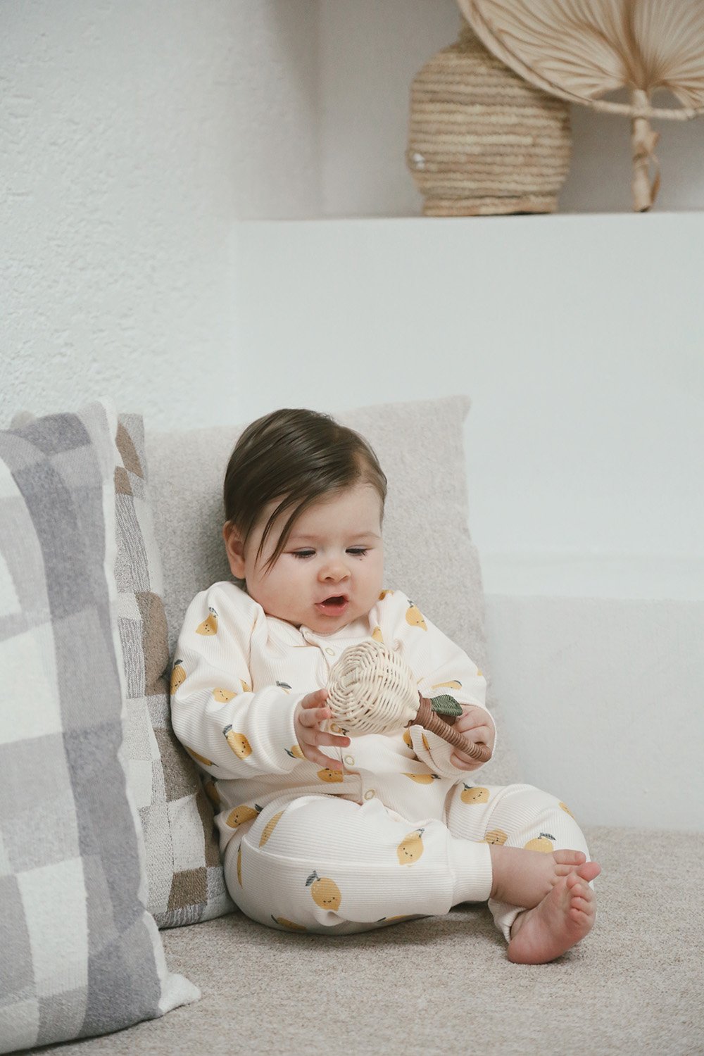 DoDo'S Baby-Li̇mon Desen Organi̇k Kaşkorse Bebek Tulum-Çocuk Elbise & Tulum-1-Milagron.com