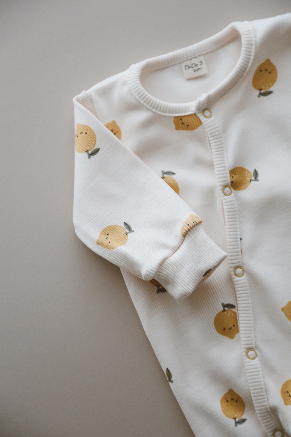 DoDo'S Baby-Li̇mon Desen Organi̇k Kaşkorse Bebek Tulum-Çocuk Elbise & Tulum-8-Milagron.com