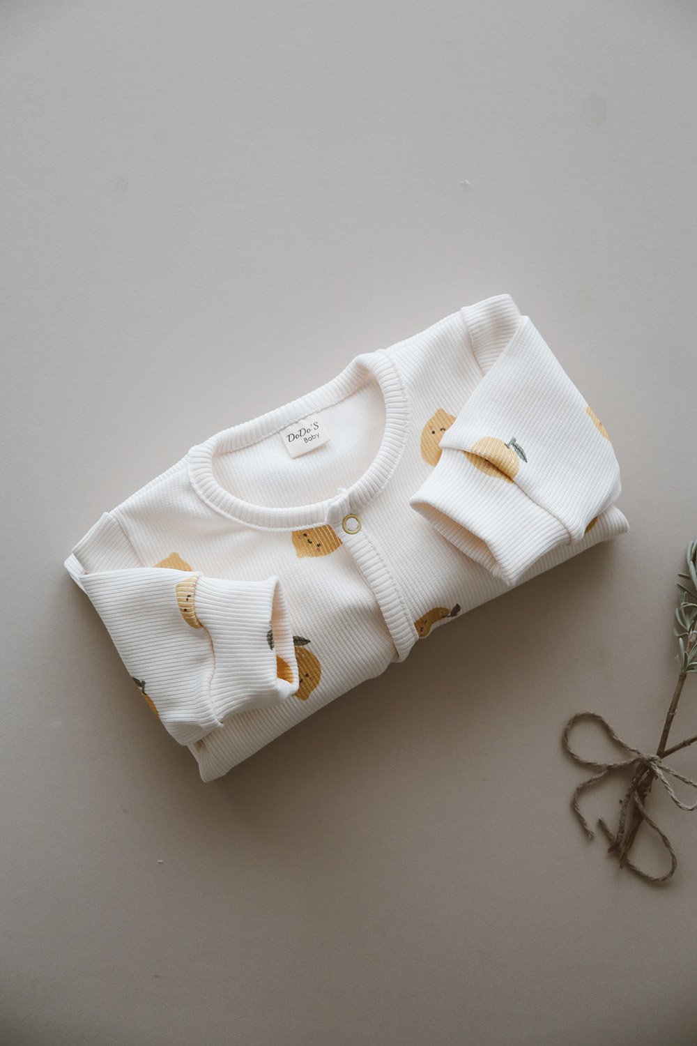 DoDo'S Baby-Li̇mon Desen Organi̇k Kaşkorse Bebek Tulum-Çocuk Elbise & Tulum-9-Milagron.com