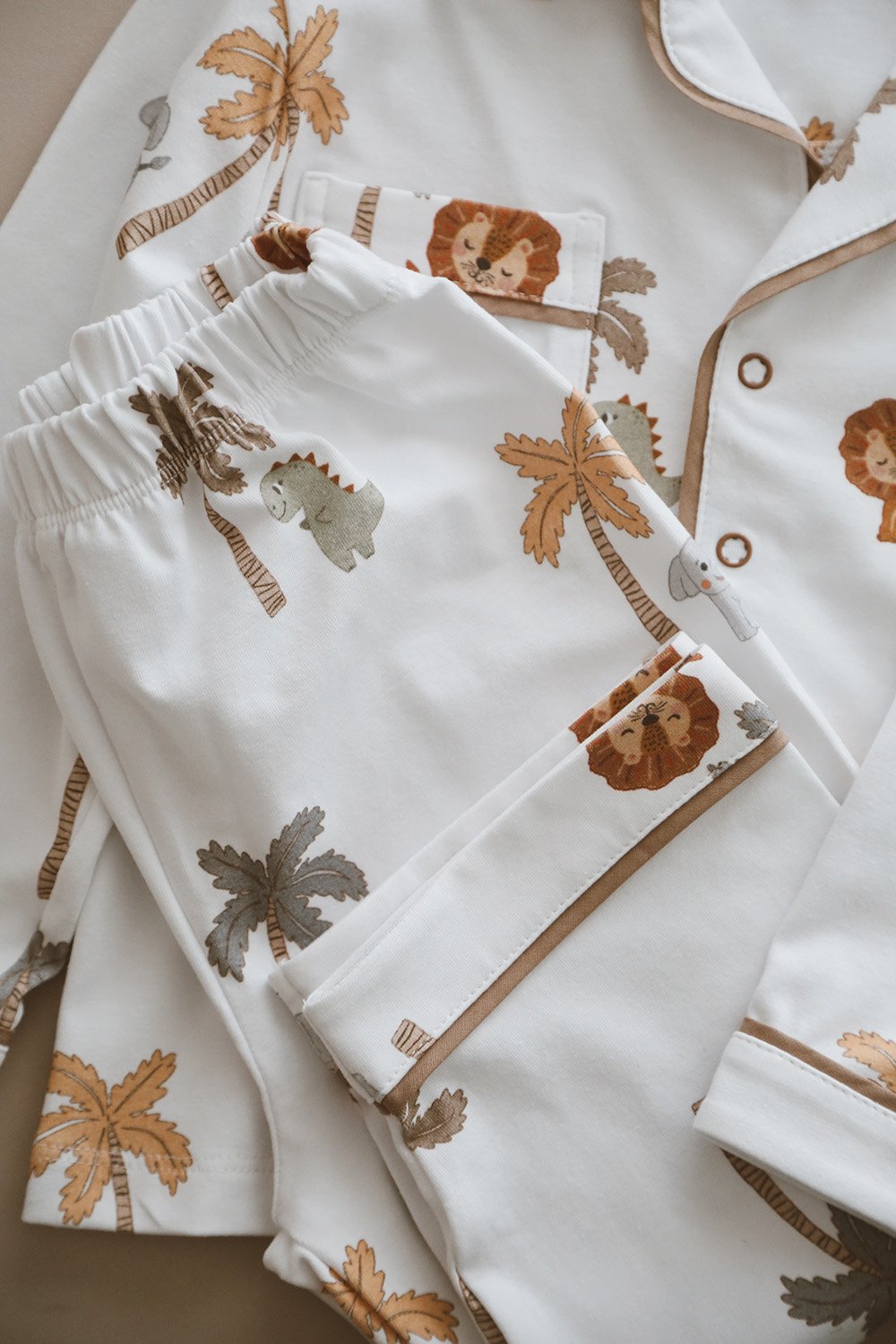 DoDo'S Baby-Safari̇ Temali Alt-üst Pi̇jama Takimi (erkek Çocuk)-İç Giyim & Pijama-7-Milagron.com