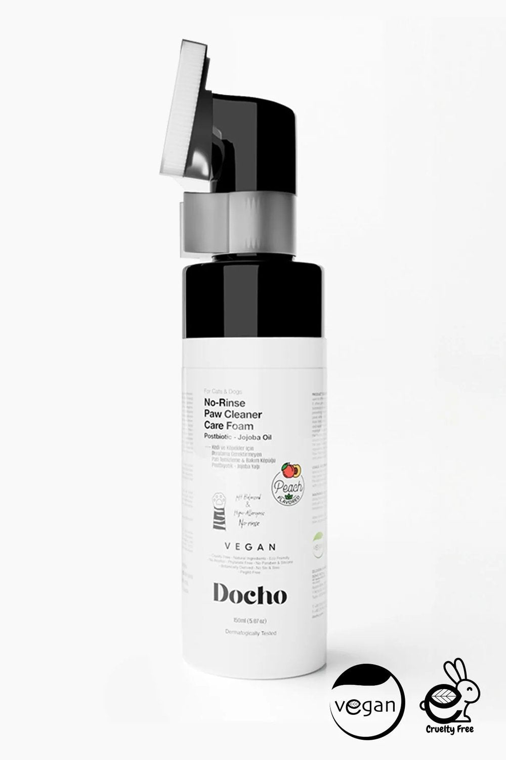 Docho-Durulama Gerektirmeyen Pati Temizleme Ve Bakım Köpüğü - Postbiyotik 150 Ml-Kedi-1-Milagron.com