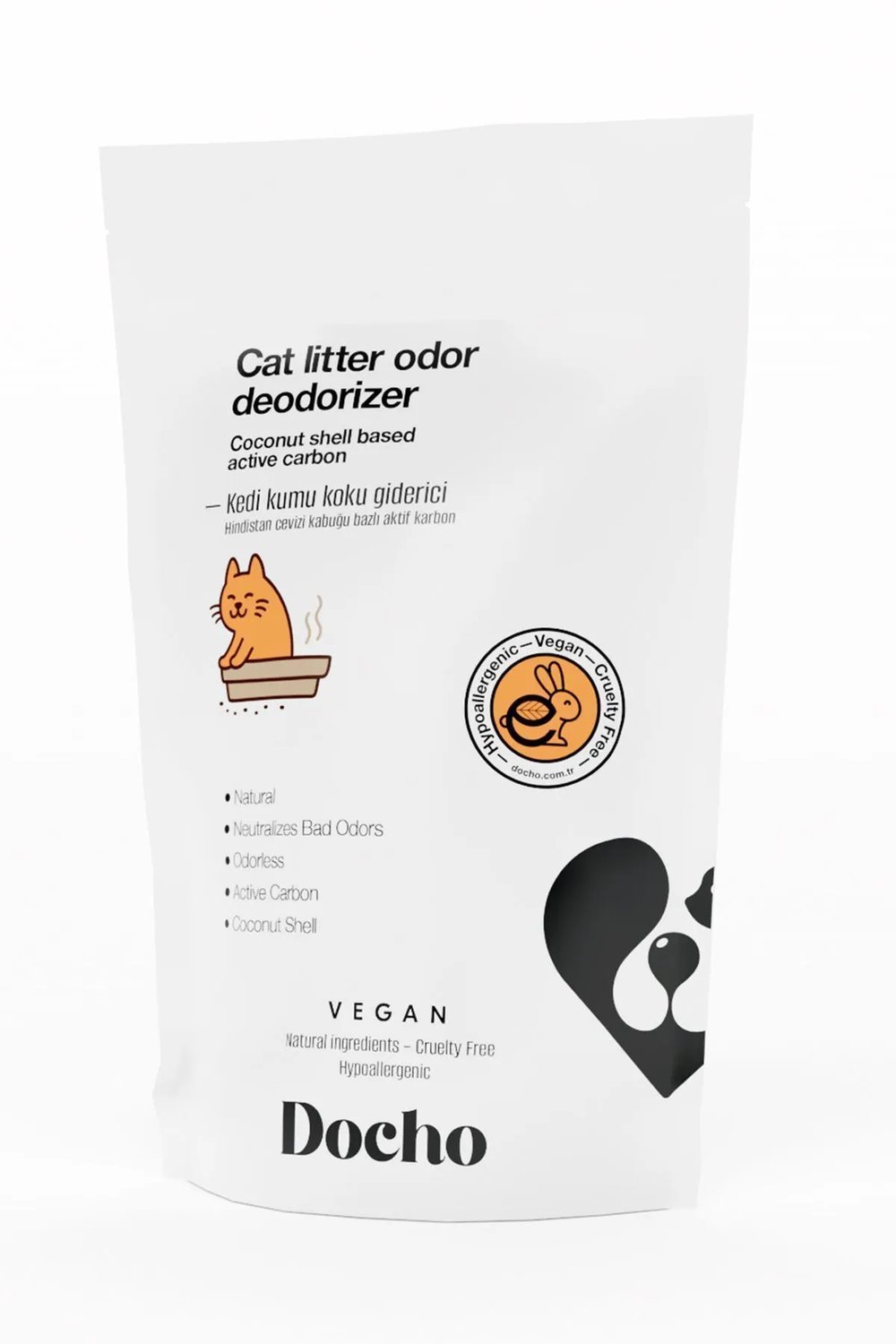 Docho-Kedi Kumu Koku Giderici Aktif Karbon 400 Gr Ve Koku Ve Leke Çıkarıcı Enzimatik Sprey 500 Ml Seti-Kedi-6-Milagron.com