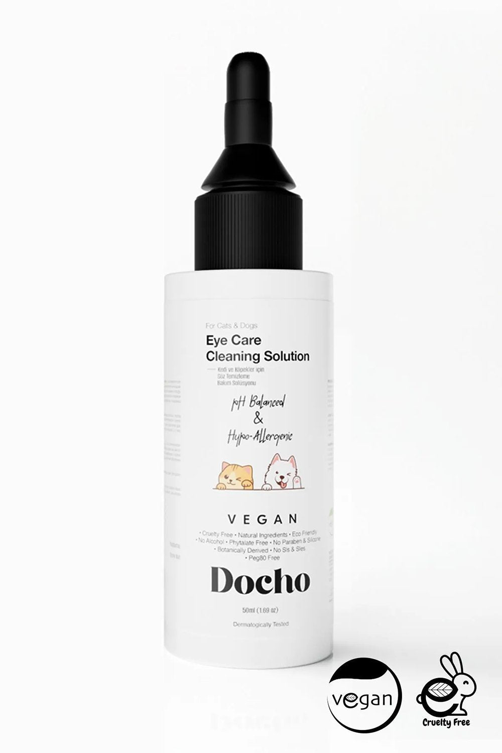 Docho-Kedi Ve Köpek Göz Temizleme Ve Bakım Solüsyonu 50 Ml-Kedi-2-Milagron.com