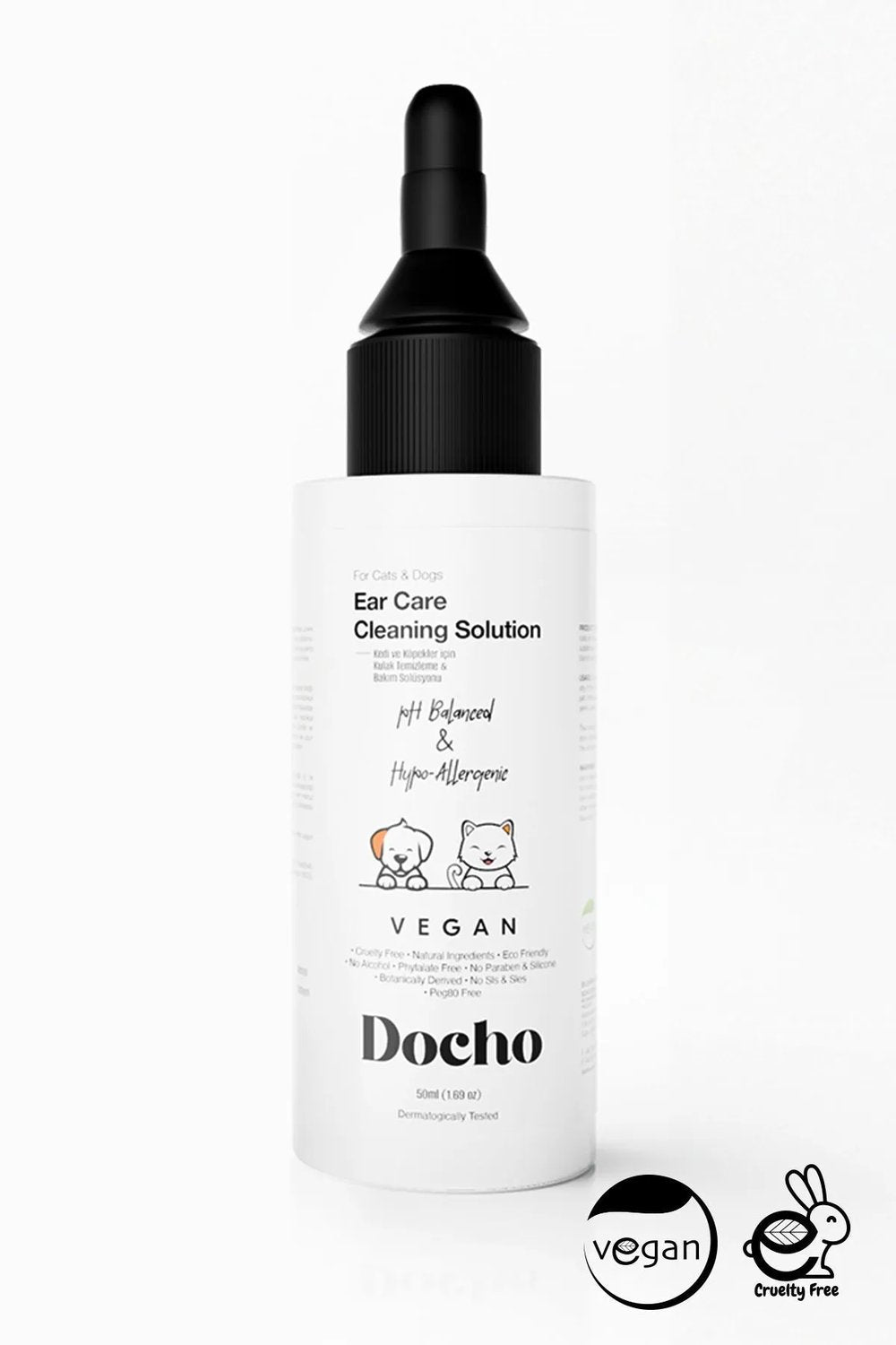 Docho-Kedi Ve Köpek Kulak Temizleme Ve Bakım Solüsyonu 50 Ml-Kedi-1-Milagron.com