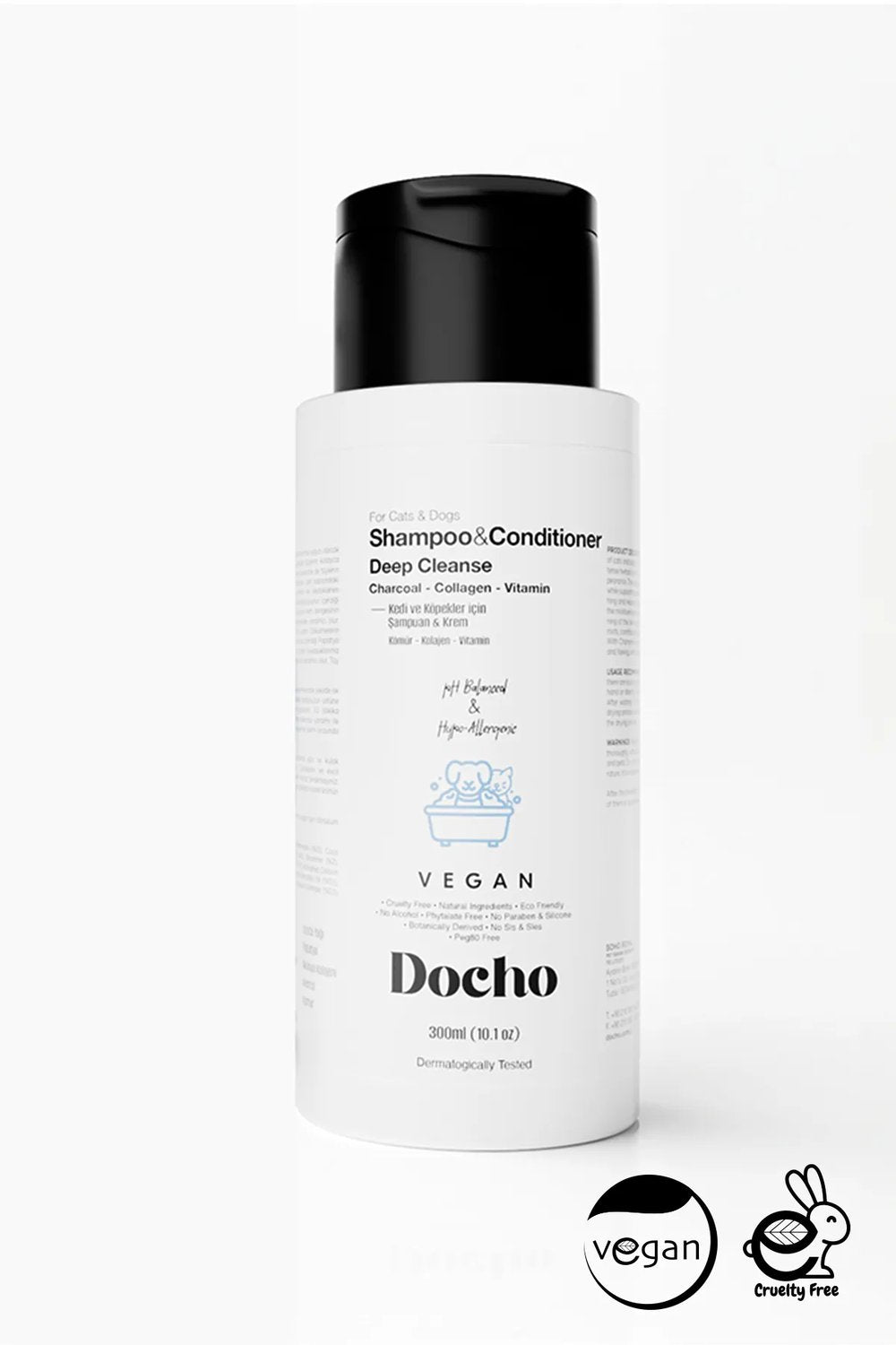 Docho-Şampuan Ve Krem - Deep Cleanse - Kömür & Kolajen & Vitamin 300 Ml-Köpek-1-Milagron.com