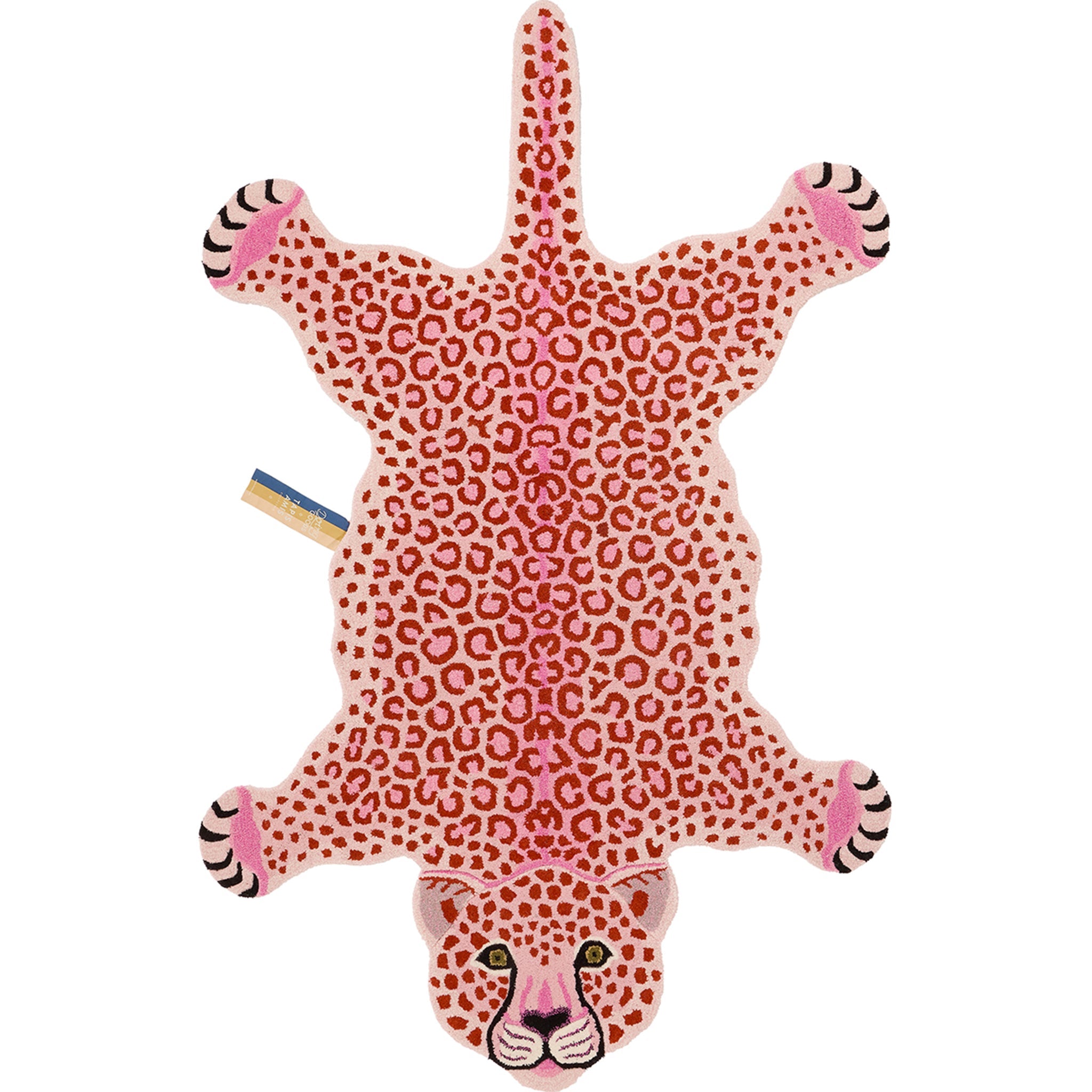 Pembe Leopar Figürlü Büyük Boy Halı ( 250Cm X 160Cm )