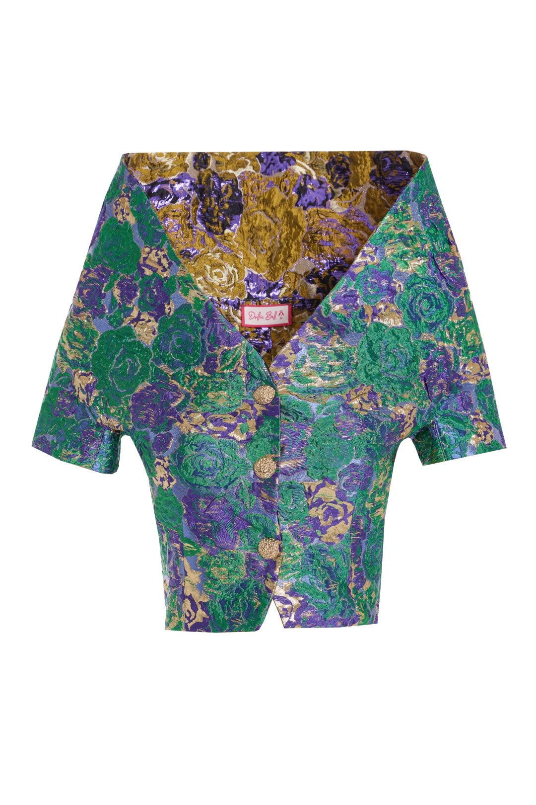 Dollie Bell-Aura Çift Taraflı Dekolte Ceket Yeşil/Dore-Ceket-3-Milagron.com