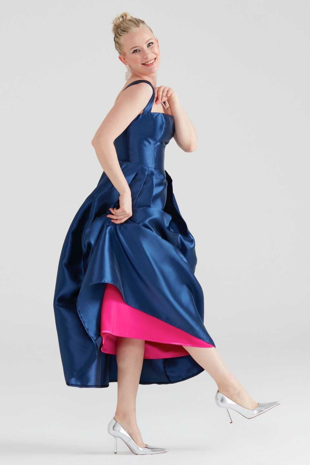 Dollie Bell-Cuddly Charm Düz Yaka Midi Elbise Lacivert-Lover Doll, Platform-5-Milagron.com