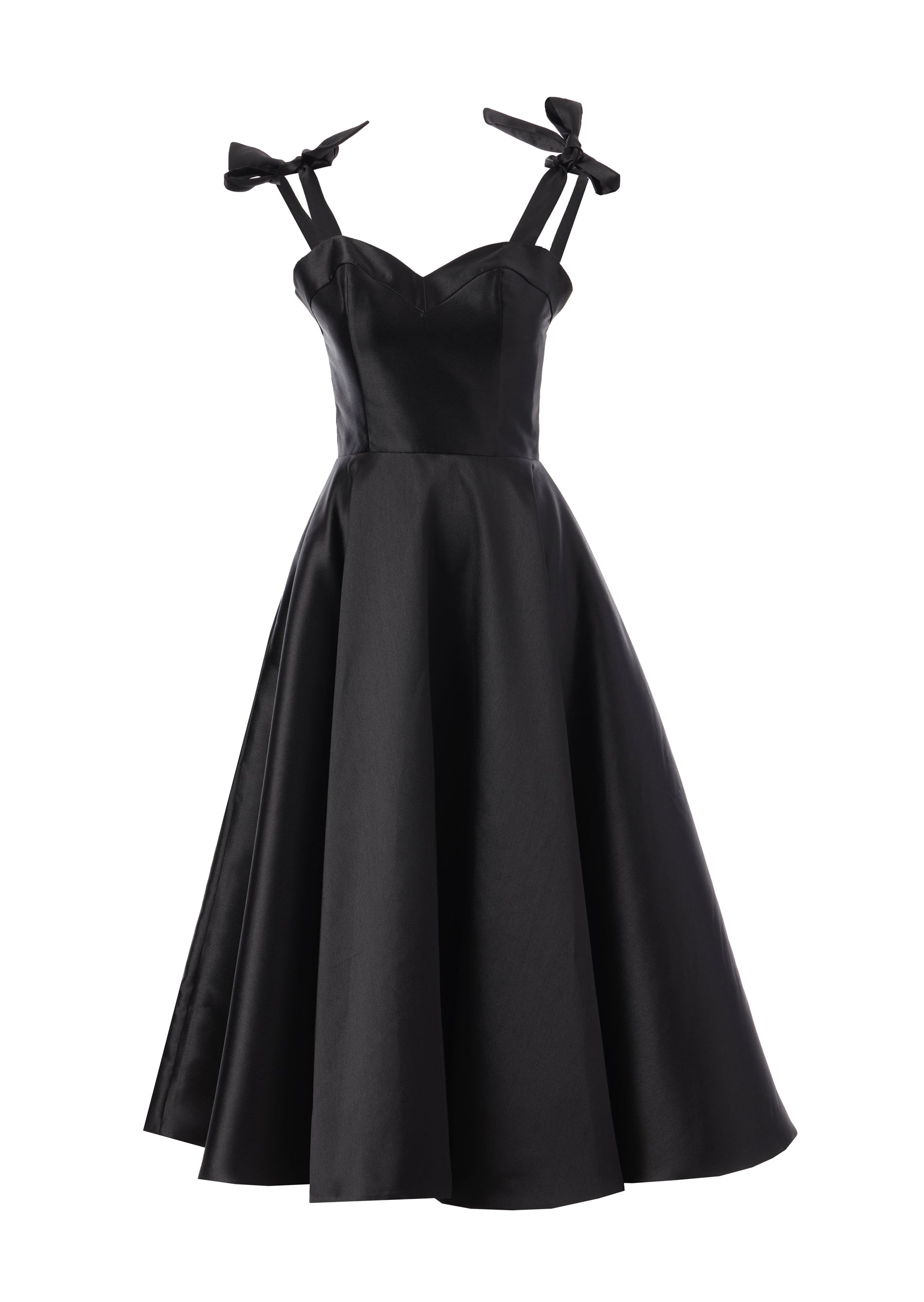 Dollie Bell-Cutest Ribbon Kurdele Detaylı Kalp Yaka Midi Elbise-Lover Doll, Platform-10-Milagron.com