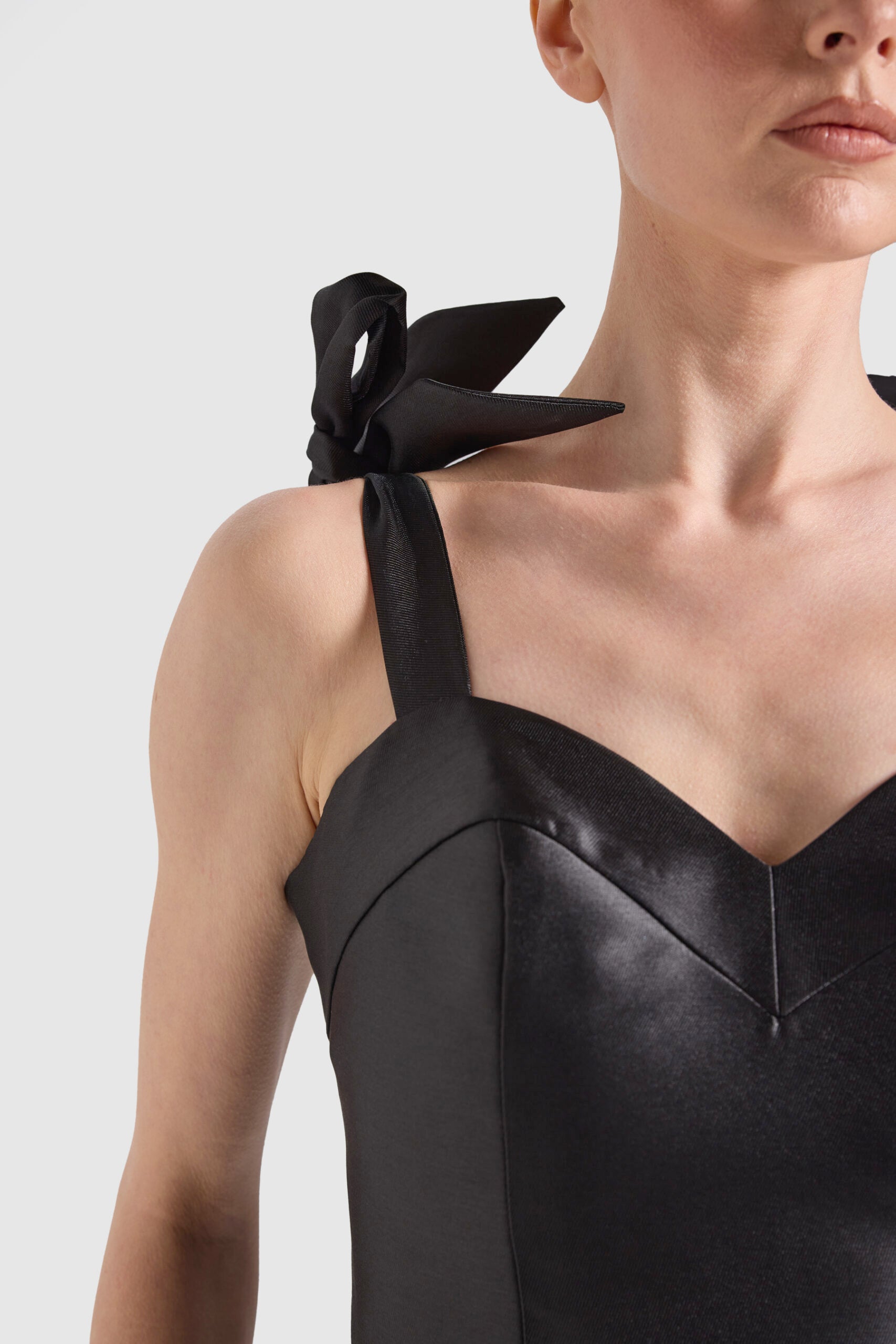 Dollie Bell-Cutest Ribbon Kurdele Detaylı Kalp Yaka Midi Elbise-Lover Doll, Platform-2-Milagron.com