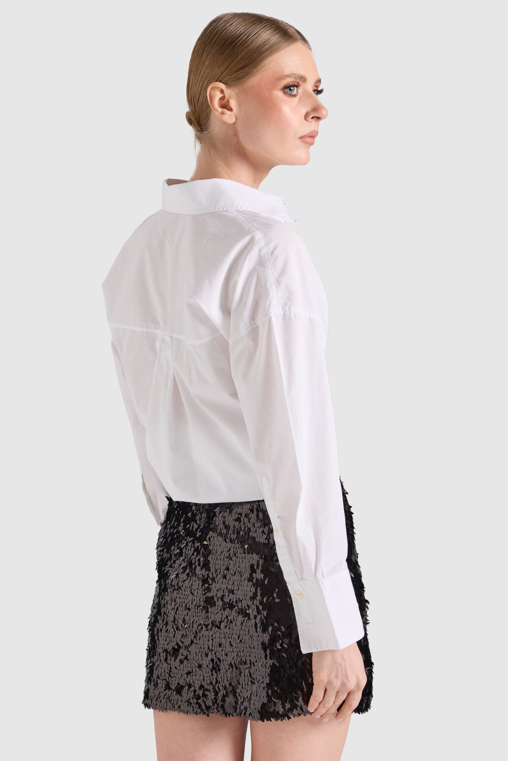 Dollie Bell-Damla Payetli Mini Etek Siyah-Etek-5-Milagron.com