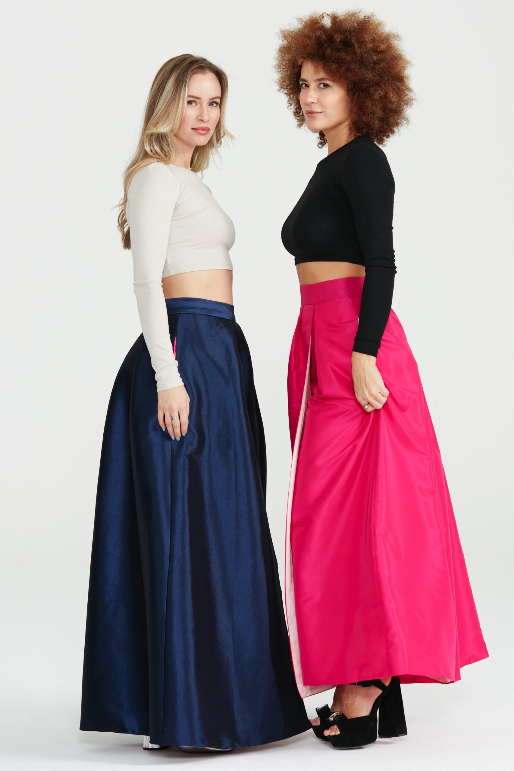 Dollie Bell-Flame Kruvaze Maxi Etek / Fuşya-Etek-8-Milagron.com