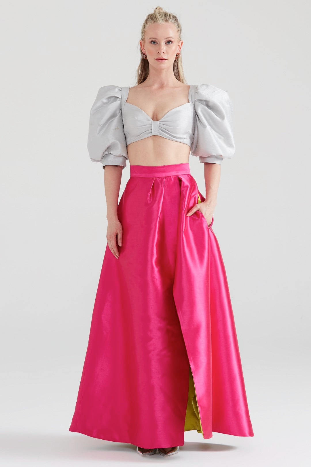 Dollie Bell-Flame Kruvaze Ziberlin Maxi Etek Fuşya-Lover Doll, Platform-2-Milagron.com