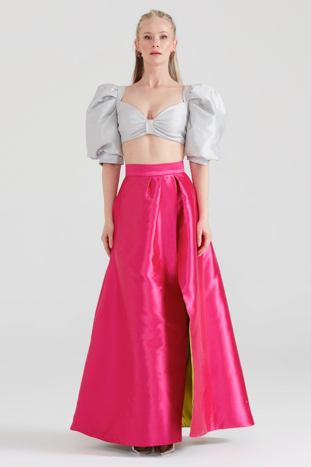 Dollie Bell-Flame Kruvaze Ziberlin Maxi Etek Fuşya-Lover Doll, Platform-3-Milagron.com