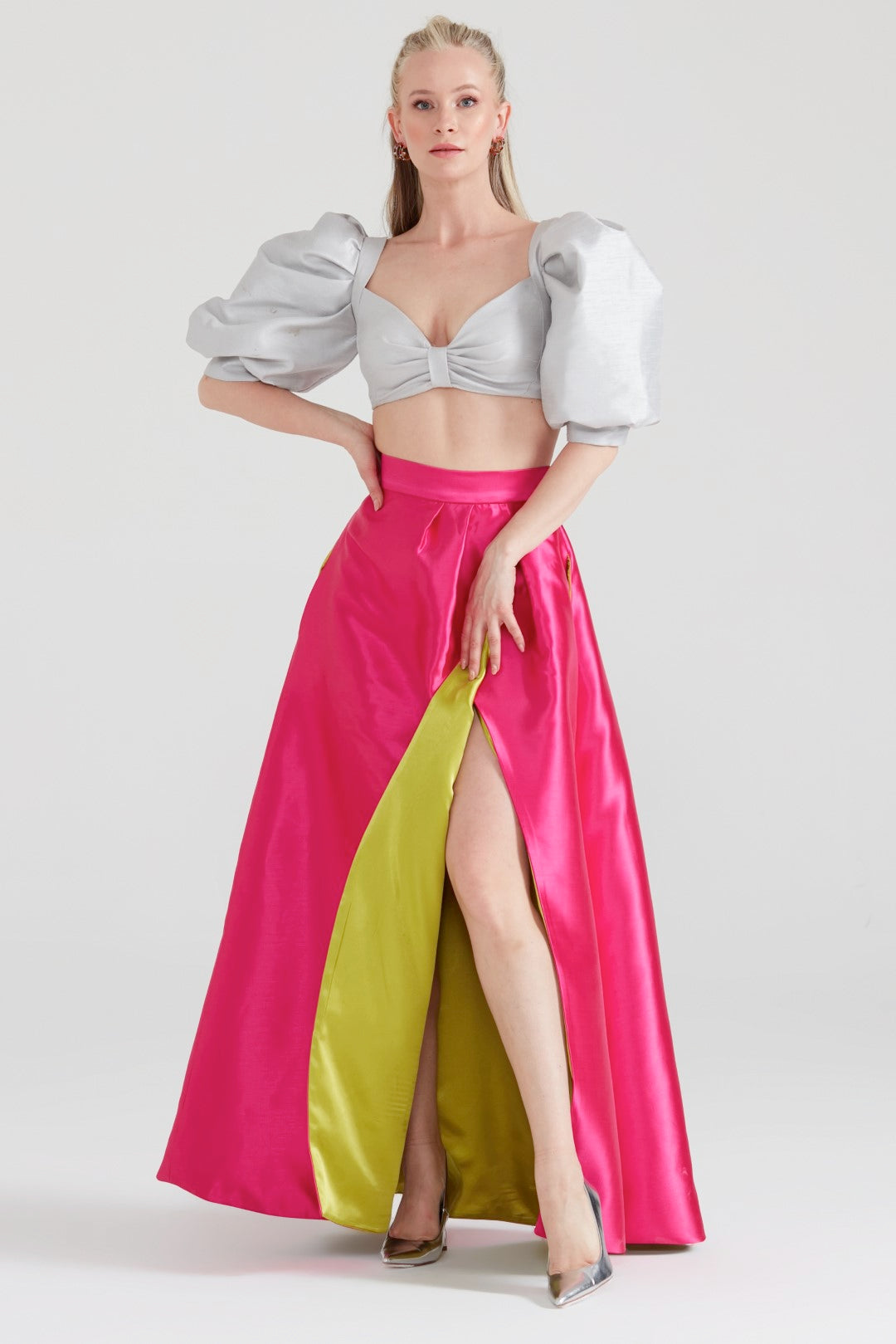 Dollie Bell-Flame Kruvaze Ziberlin Maxi Etek Fuşya-Lover Doll, Platform-5-Milagron.com