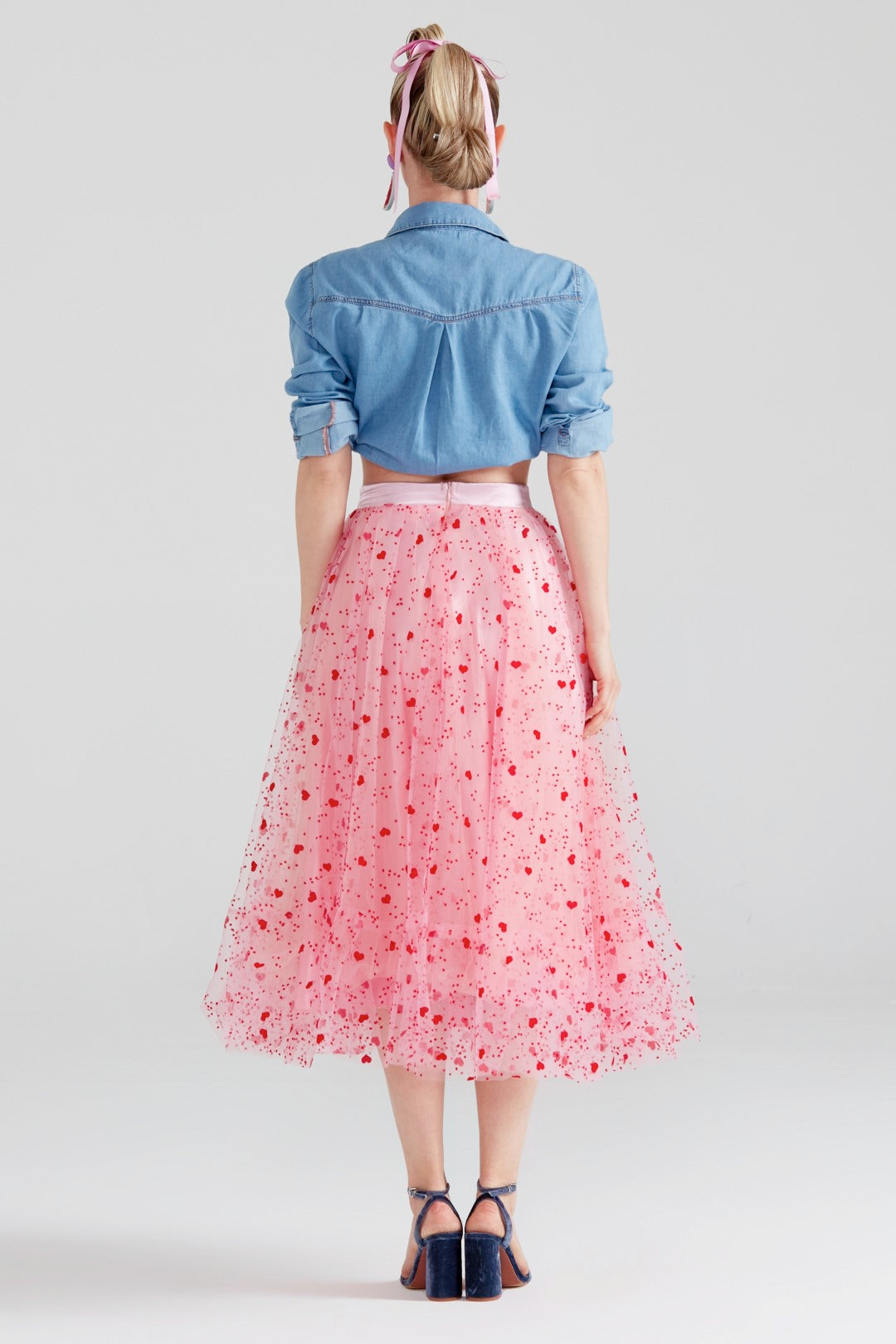 Dollie Bell-Sweet Berry / Kalpli Tül Midi Etek Pembe-Etek-8-Milagron.com