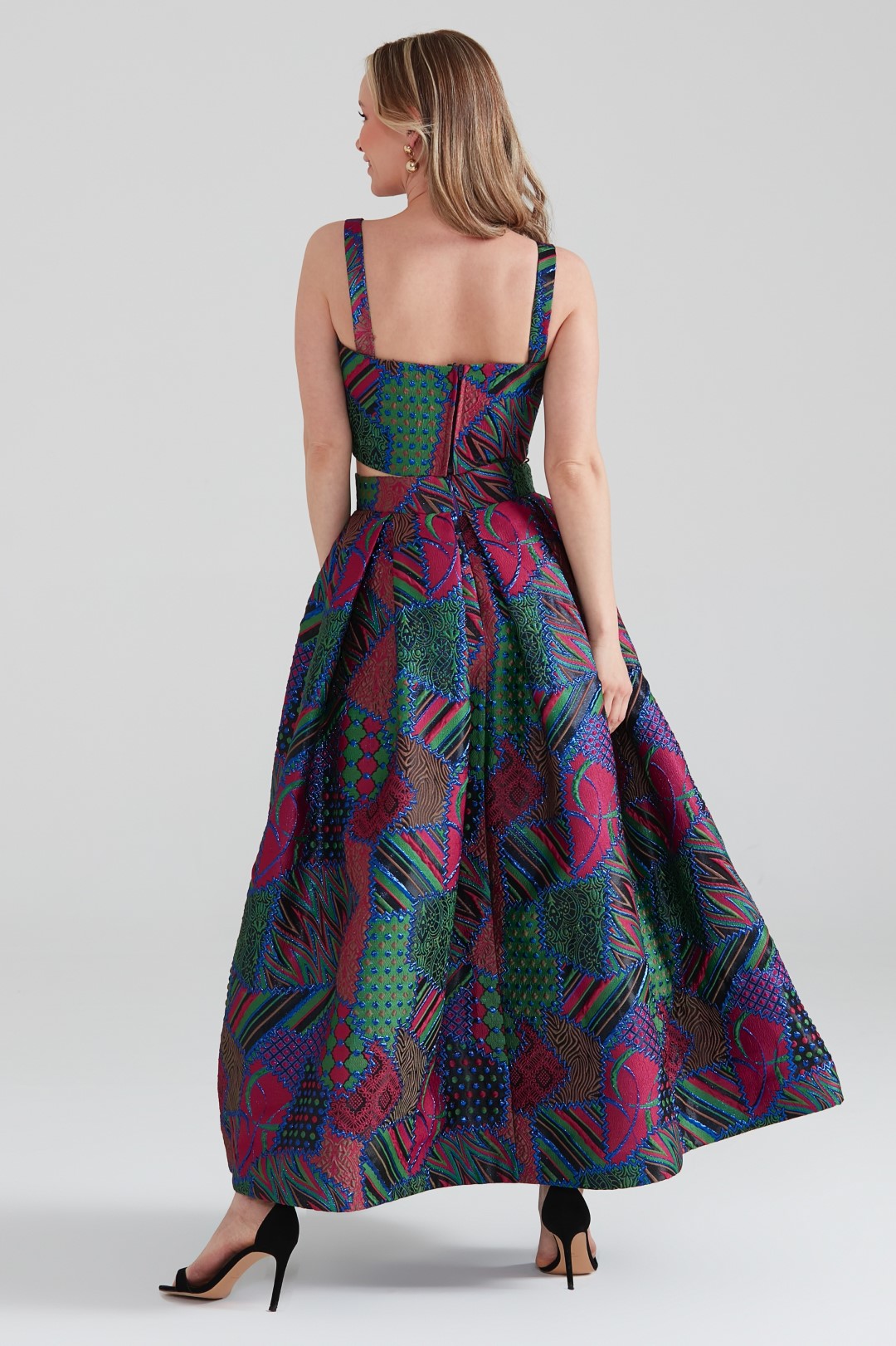 Dollie Bell-Twinkle Pileli Maxi Etek Pembe/Mavi-Etek-6-Milagron.com