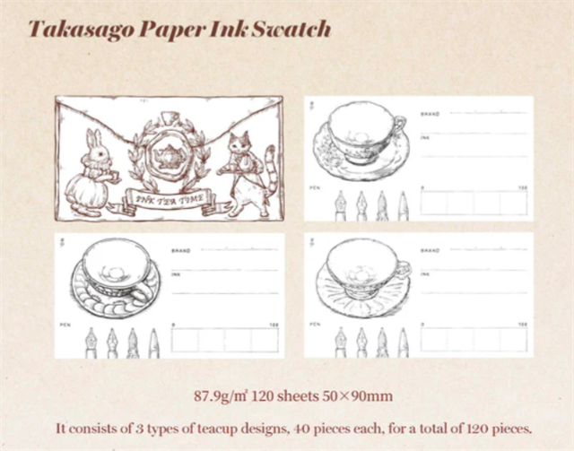 Dominant Industry-Dominant Industry Takasago Paper Mürekkep Deneme Kağıdı Ink Tea Time-Mürekkep-10-Milagron.com