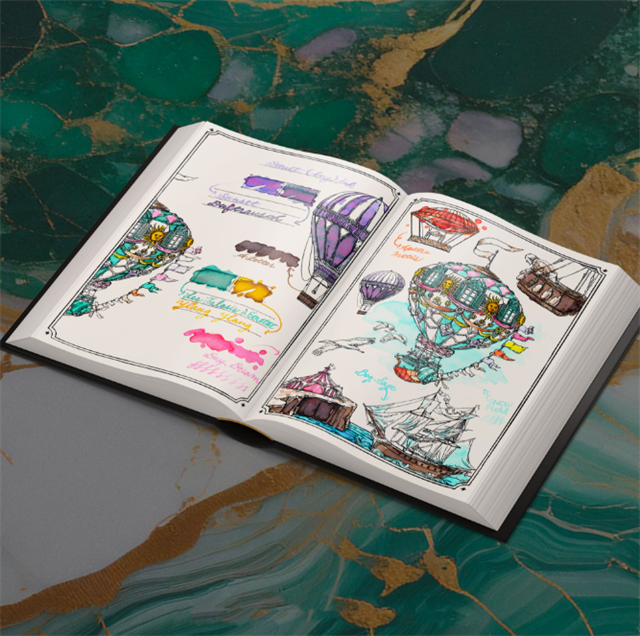 Dominant Industry-Dominant Industry Mürekkep Arşivleme Kitabı A Log Of Elixir-Özel Defterler-5-Milagron.com