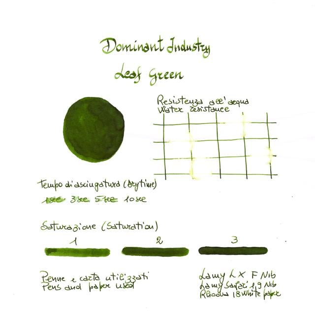 Dominant Industry Standard Şişe Mürekkep Leaf Green