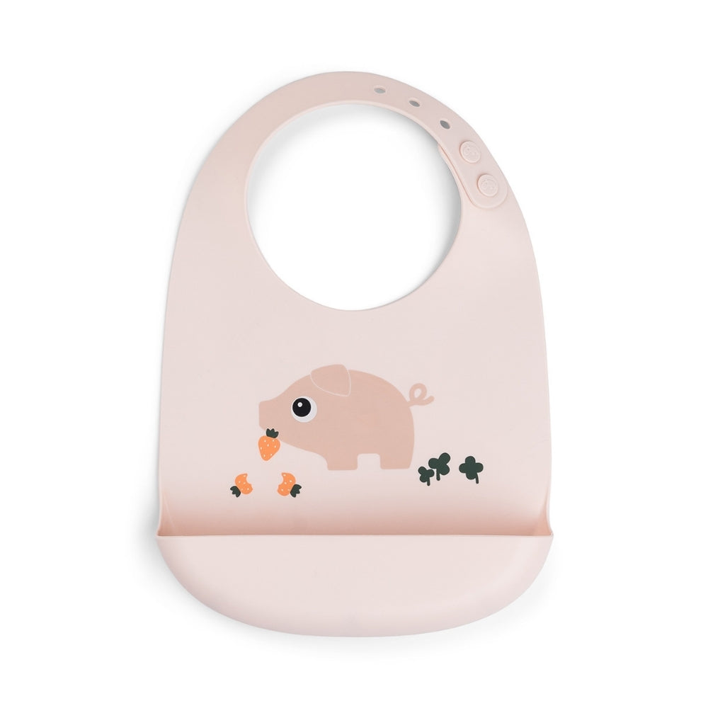 Done By Deer - Tiny Farm - Silikon Mama Önlüğü - Pembe