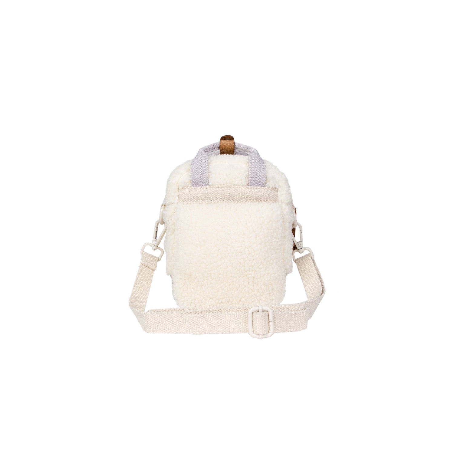 Doughnut Macaroon Tiny Fluffy Serisi Krem X Açık Mavi X Pudra Mor Unisex Omuz Çantası