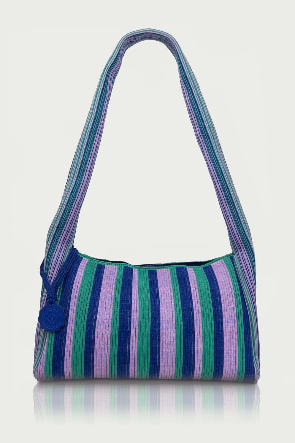 D’ylla Atelier-Freya Green Striped Maxi-Omuz Çantası-1-Milagron.com