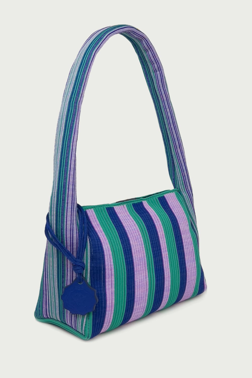 D’ylla Atelier-Freya Green Striped Midi-Omuz Çantası-2-Milagron.com