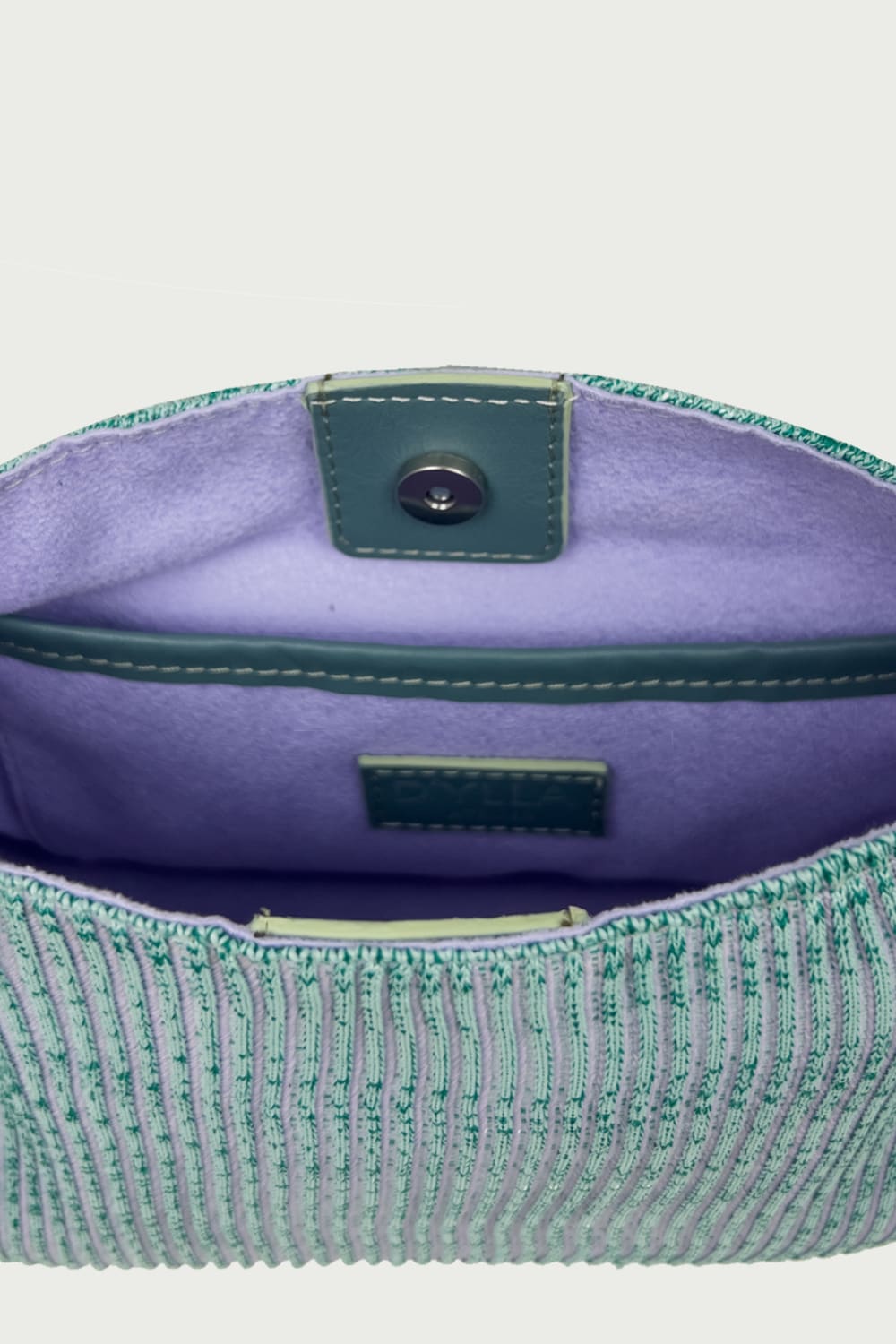 D’ylla Atelier-Freya Melange Green Midi-Omuz Çantası-3-Milagron.com