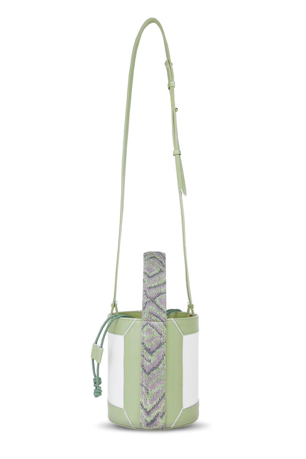 D’ylla Atelier-Lena Bucket Bag Green-Omuz Çantası-1-Milagron.com
