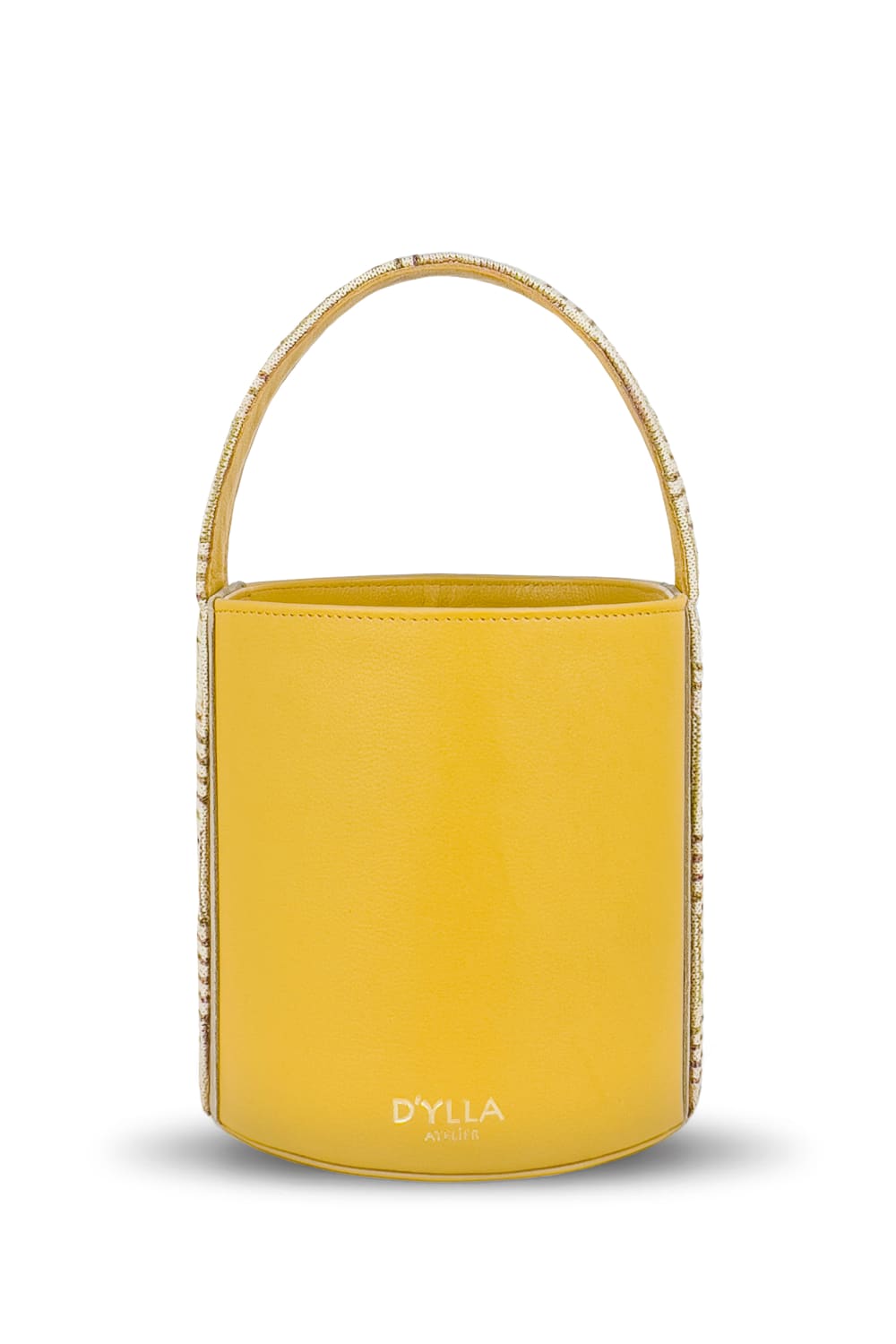 D’ylla Atelier-Lena Bucket Bag Mustard-Omuz Çantası-3-Milagron.com