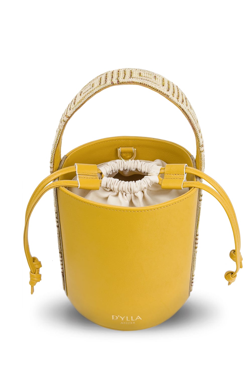 D’ylla Atelier-Lena Bucket Bag Mustard-Omuz Çantası-4-Milagron.com