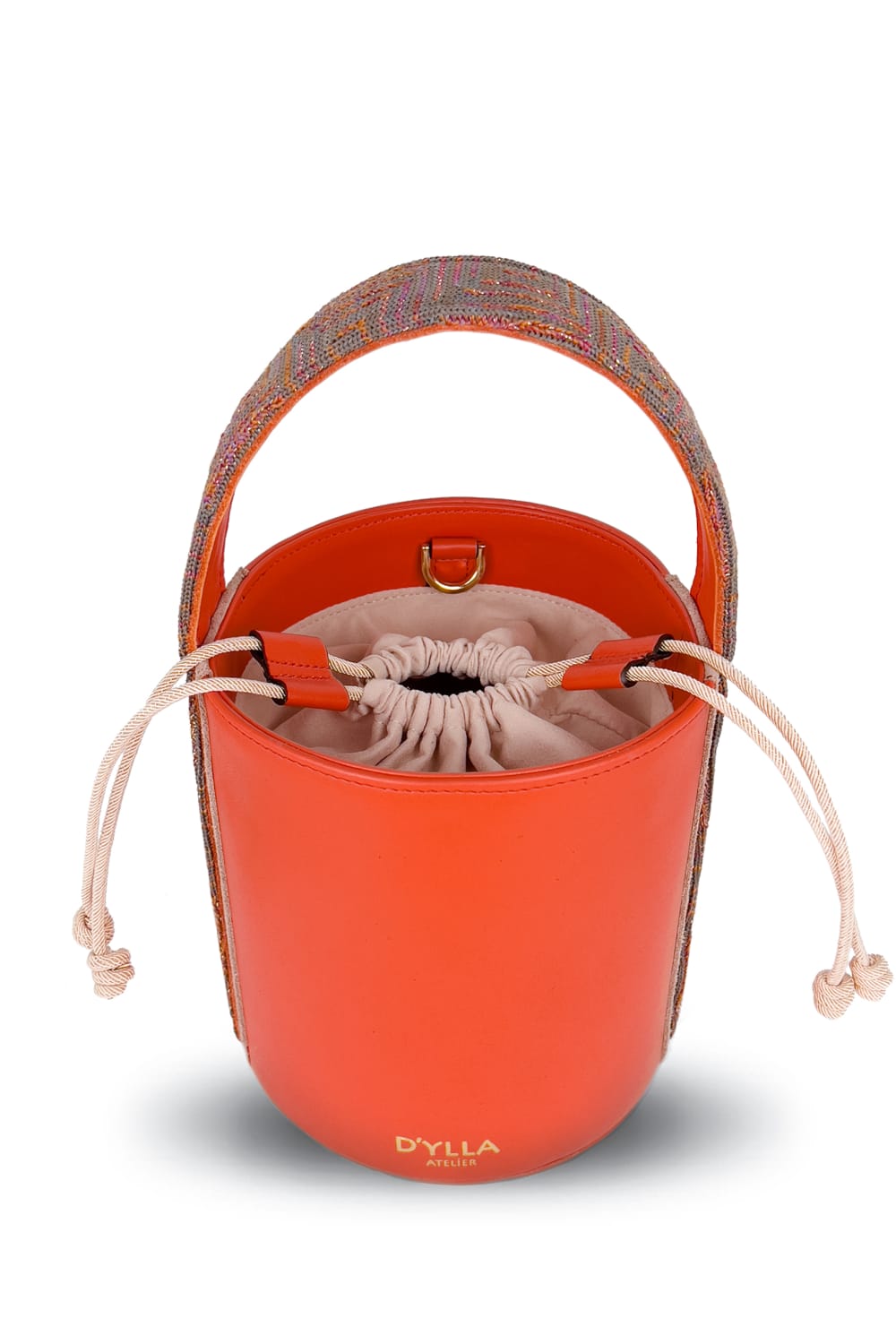 D’ylla Atelier-Lena Bucket Bag Pomegranate-Omuz Çantası-5-Milagron.com