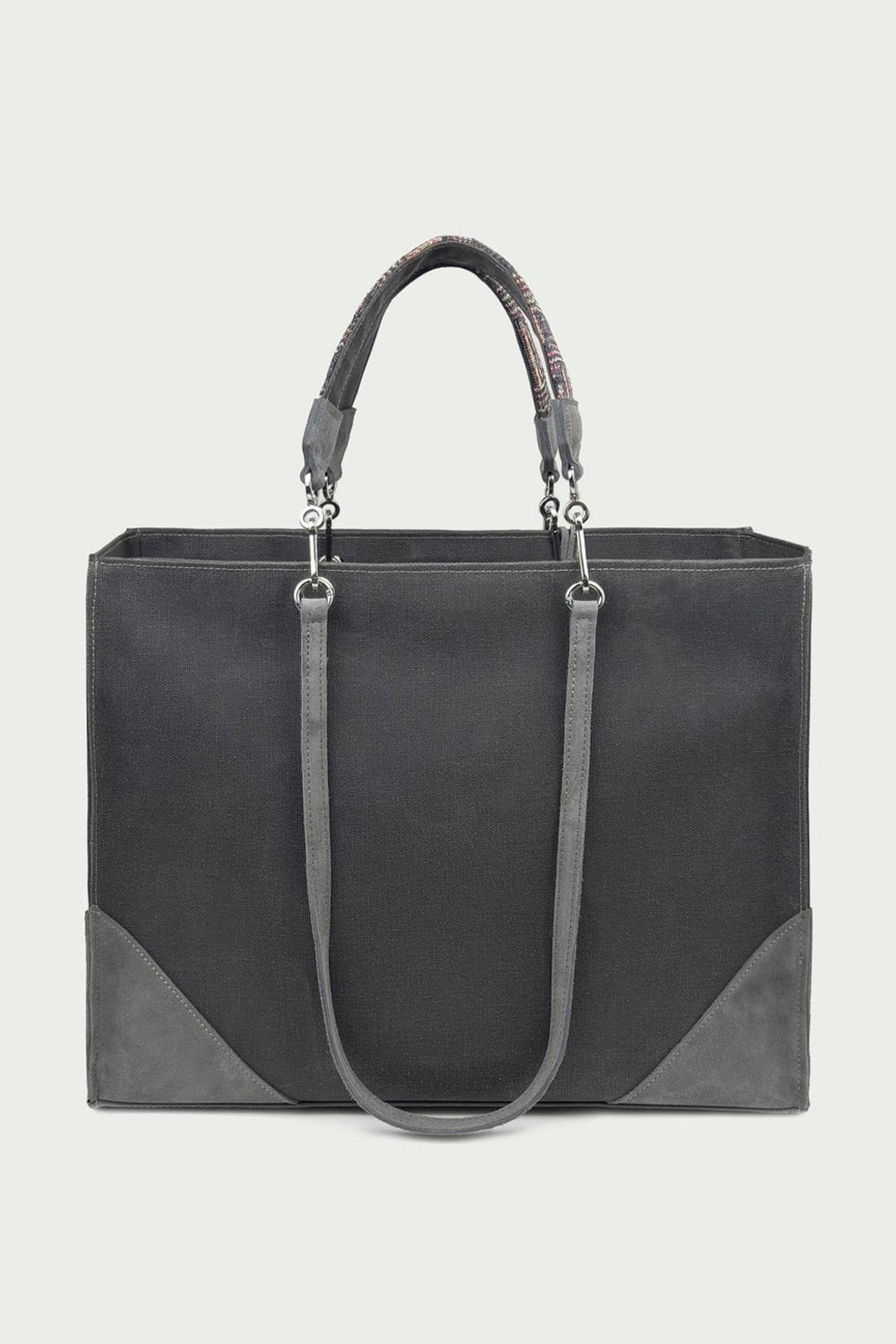 D’ylla Atelier-Valeria Tote Bag Anthracite-Omuz Çantası-3-Milagron.com