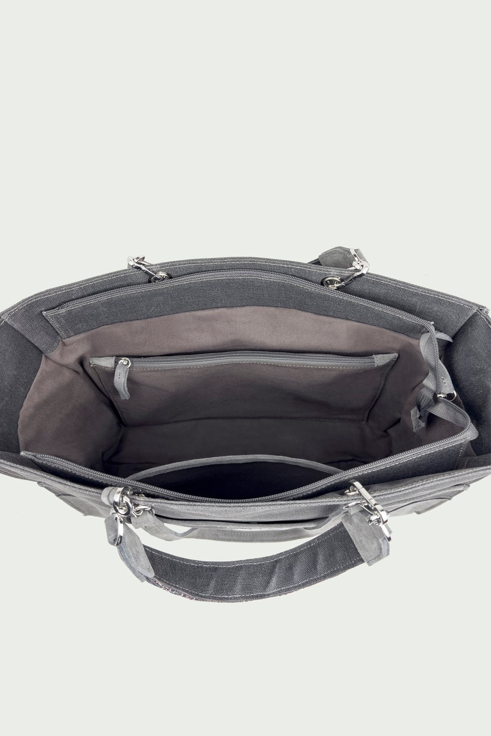 D’ylla Atelier-Valeria Tote Bag Anthracite-Omuz Çantası-4-Milagron.com