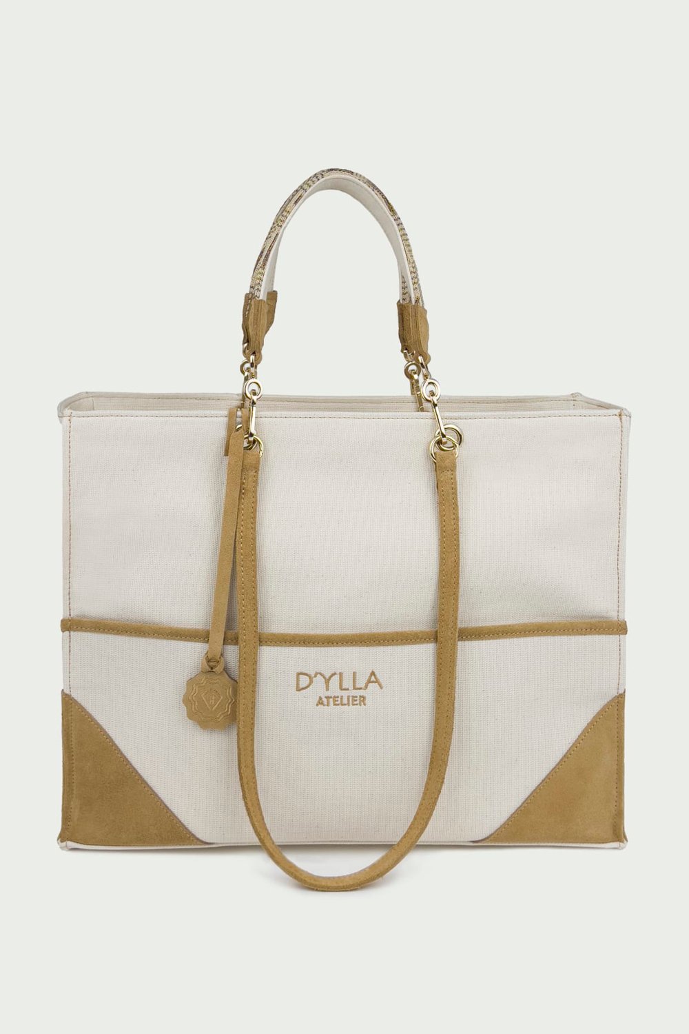 D’ylla Atelier-Valeria Tote Bag Ecru-Omuz Çantası-1-Milagron.com