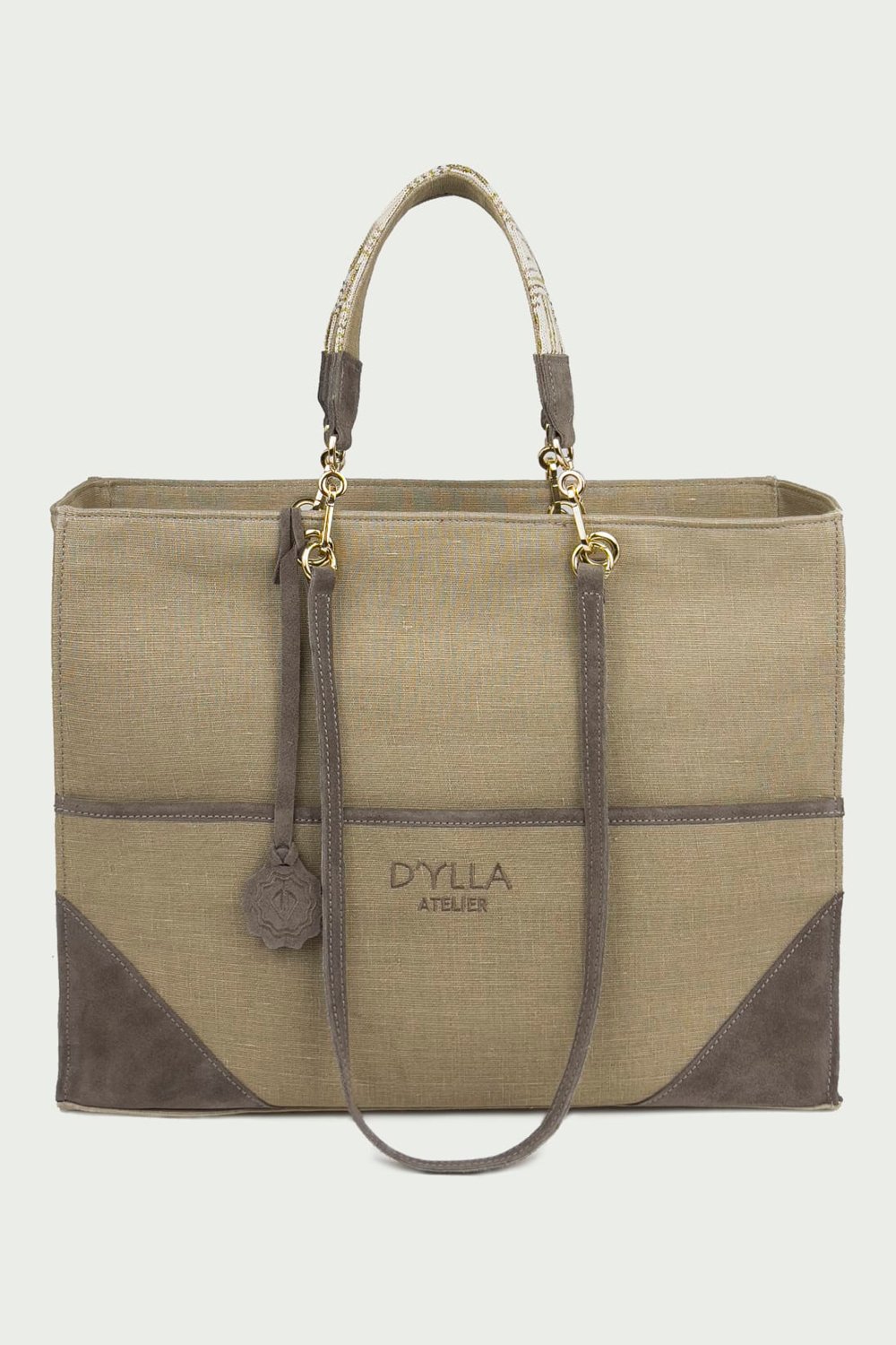D’ylla Atelier-Valeria Tote Bag Jute-Omuz Çantası-1-Milagron.com