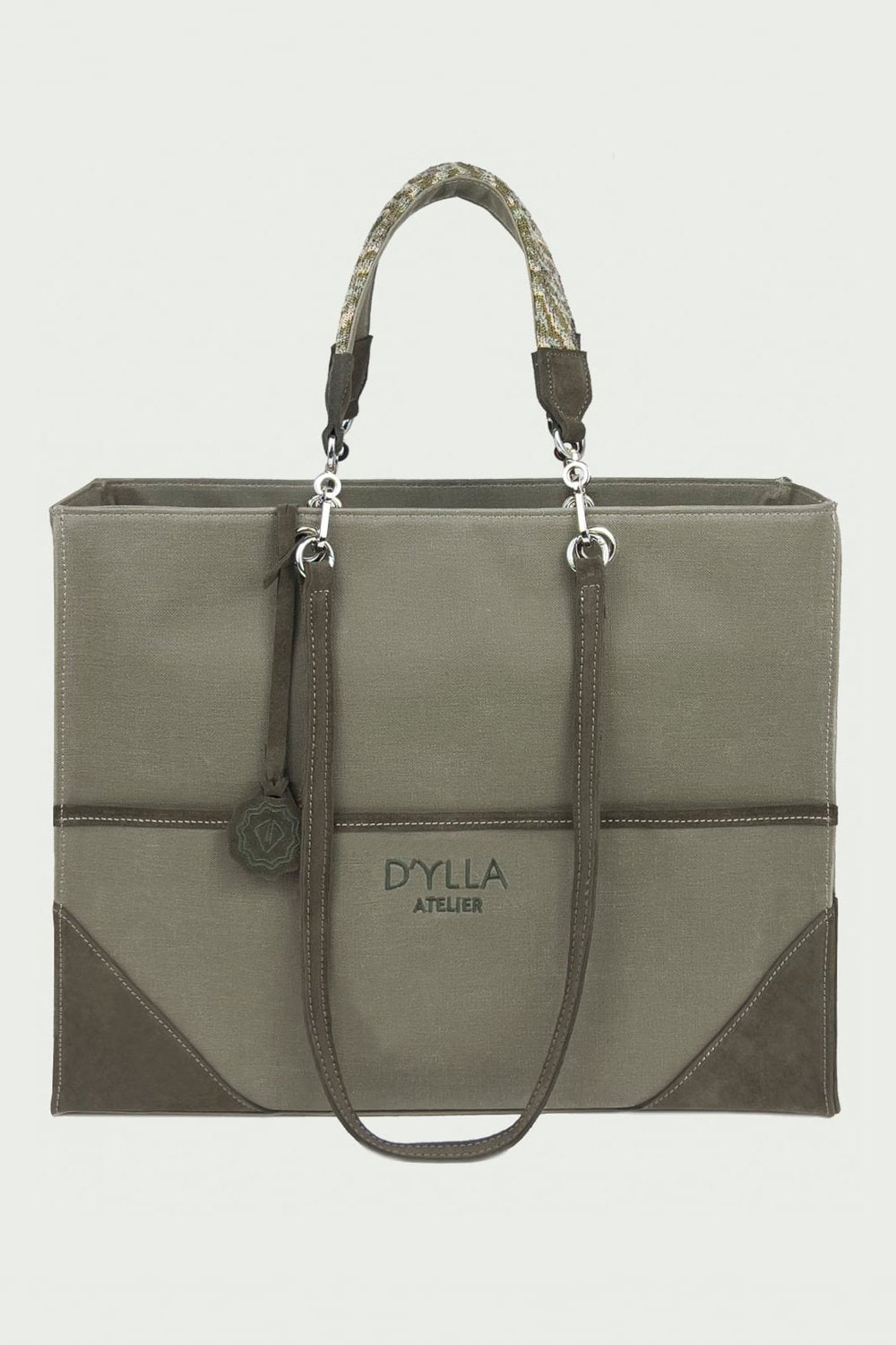 D’ylla Atelier-Valeria Tote Bag Khaki-Omuz Çantası-1-Milagron.com
