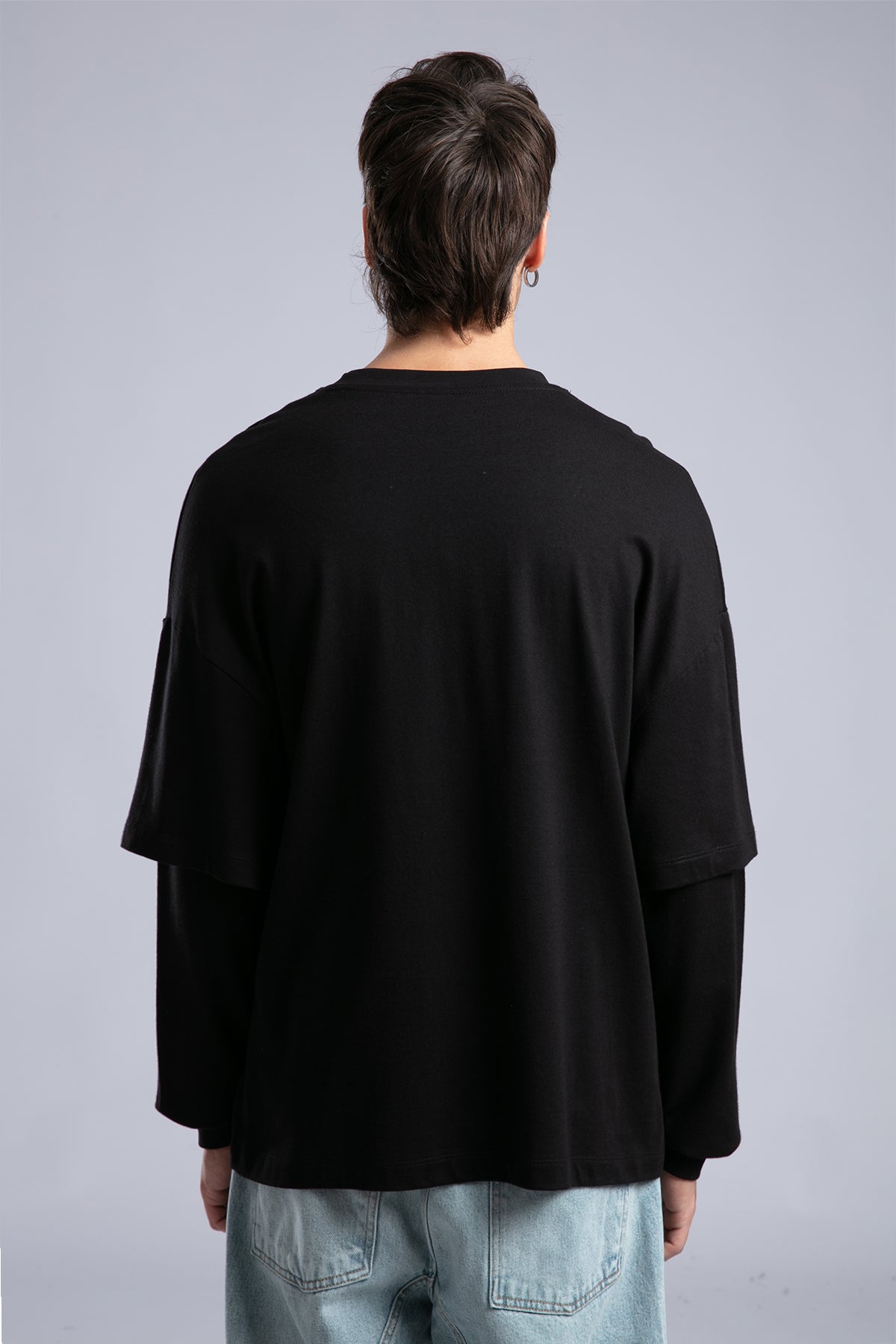 Catch-Minimal Logo Detaylı Basic İnce Sweatshirt-Sweatshirts & Hoodies-5-Milagron.com