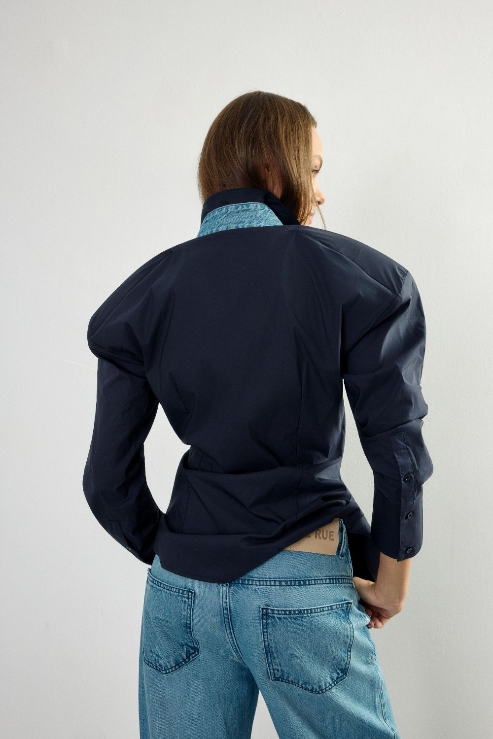 Padded Pleated Merlot Shirt - 3