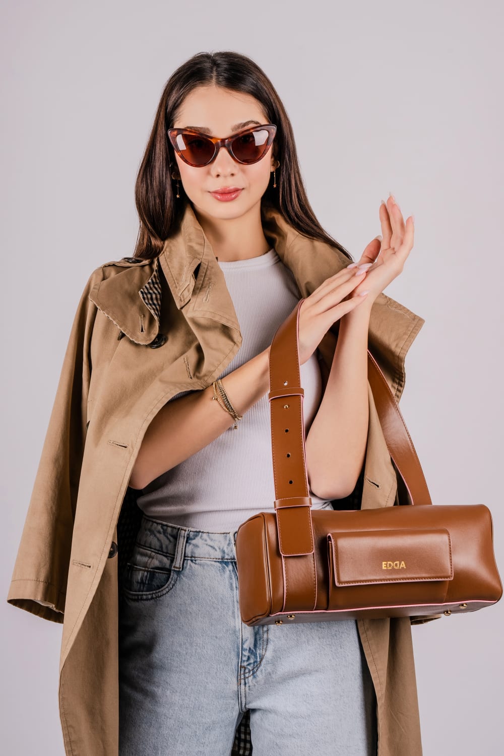 Edda Studio-Caramel Shadows-Omuz Çantası-6-Milagron.com