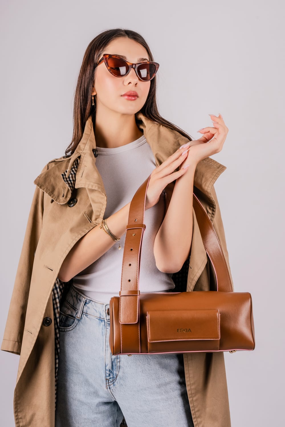 Edda Studio-Caramel Shadows-Omuz Çantası-7-Milagron.com