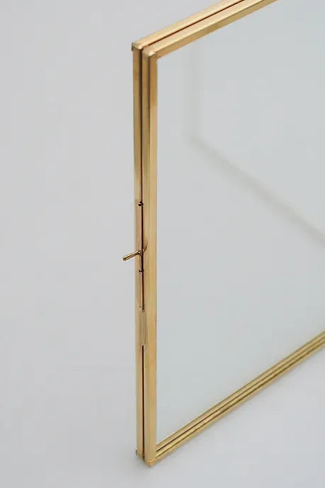 El Crea Designs-İkili Pirinç Gold Cam Masaüstü Fotoğraf Çerçevesi 20x15cm-Çerçeve-5-Milagron.com